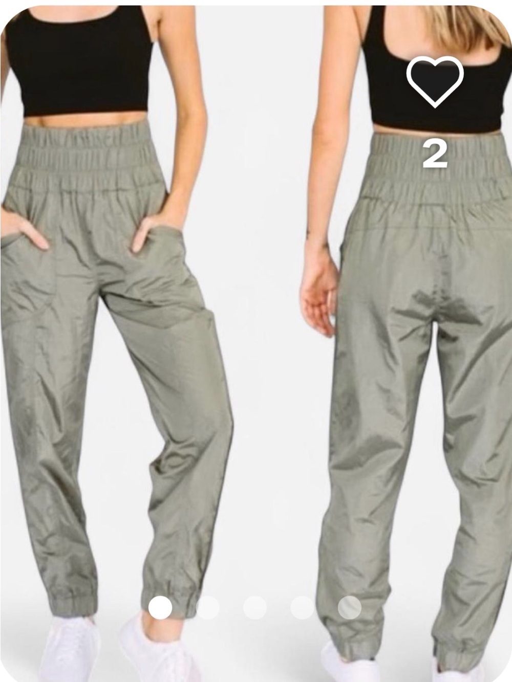 🫶🏻🏃🏼‍♀️Smocked-Waist jogger